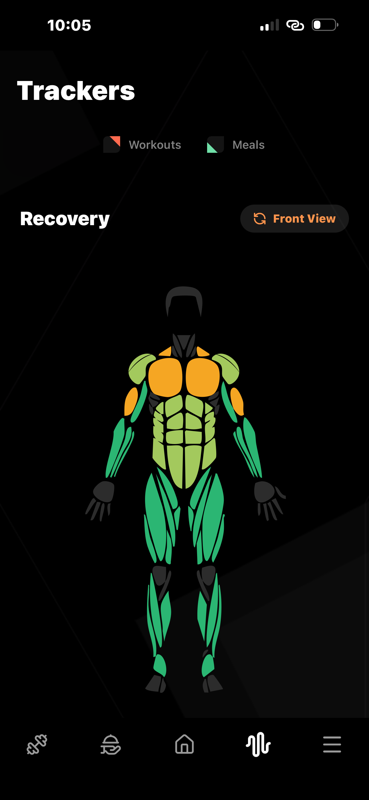 GRIND workout execution screen
