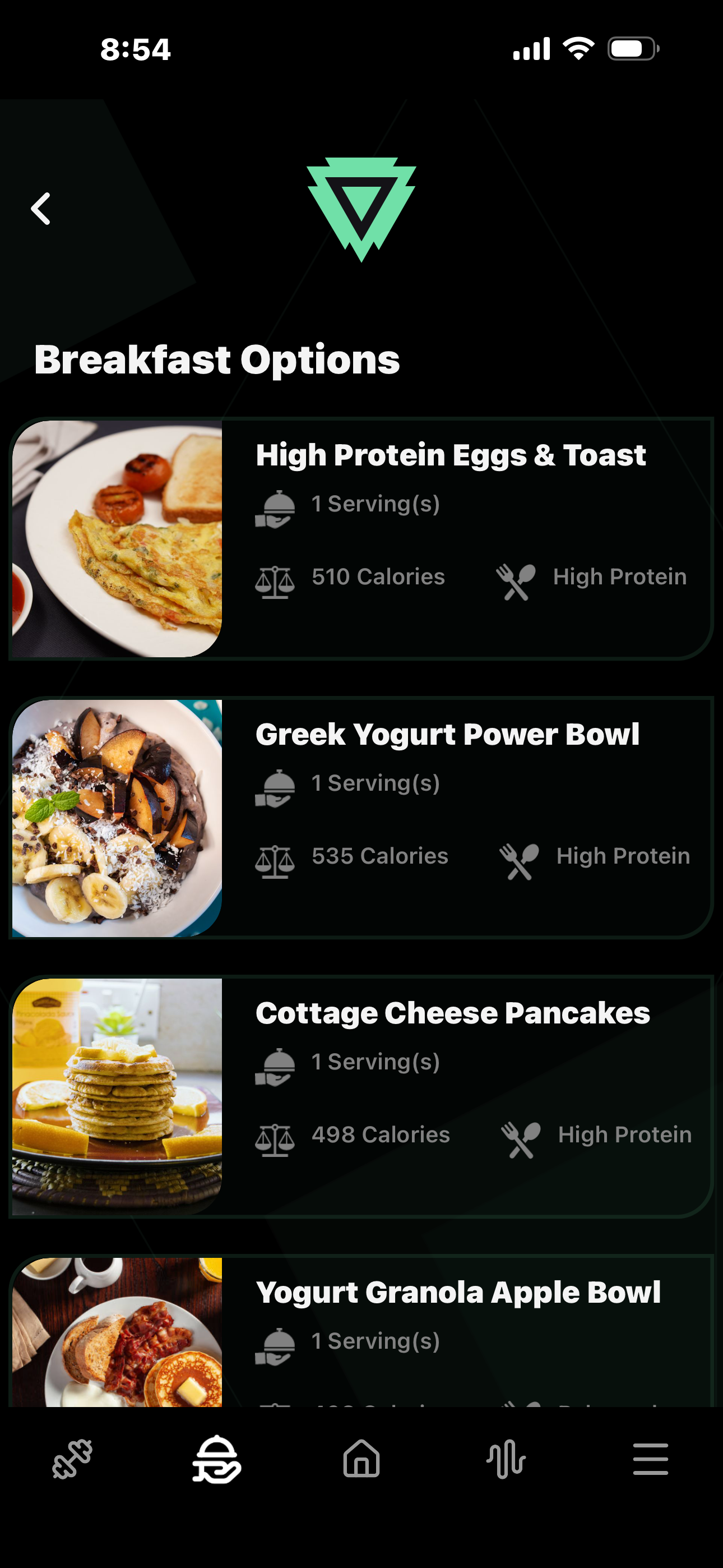 GRIND nutrition plan with meal breakdowns and daily macro tracking